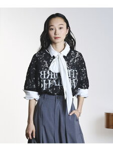 LACE LOGO TEE ROSE BUD ���[�Y�o�b�h �g�b�v�X �J�b�g�\�[�ET�V���c �u���b�N �z���C�g�y���������z[Rakuten Fashion]