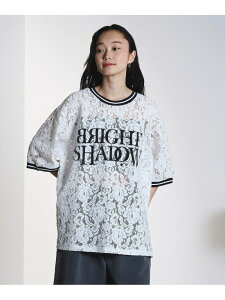 LACE LOGO TEE ROSE BUD ���[�Y�o�b�h �g�b�v�X �J�b�g�\�[�ET�V���c �u���b�N �z���C�g�y���������z[Rakuten Fashion]