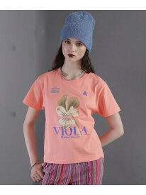 【SALE／50%OFF】フラワーグラフィックTシャツ ROSE BUD ローズバッド トップス カットソー・Tシャツ ピンク【RBA_E】【送料無料】[Rakuten Fashion]