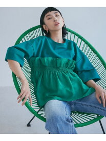 【SALE／30%OFF】ドッキングフリルカットソー ROSE BUD ローズバッド トップス カットソー・Tシャツ グリーン【RBA_E】【送料無料】[Rakuten Fashion]