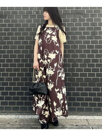 【SALE／50%OFF】FLOWER PRINT DRESS ROSE BUD ローズバッド ワンピース・ドレス ワンピース ブラウン オレンジ ブルー【RBA_E】【送料無料】[Rakuten Fashion]