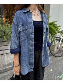 【SALE／10%OFF】DENIM LIKE L/S SHIRT ROSE BUD ローズバッド トップス シャツ・ブラウス ブルー ネイビー【RBA_E】【先行予約】*【送料無料】[Rakuten Fashion]