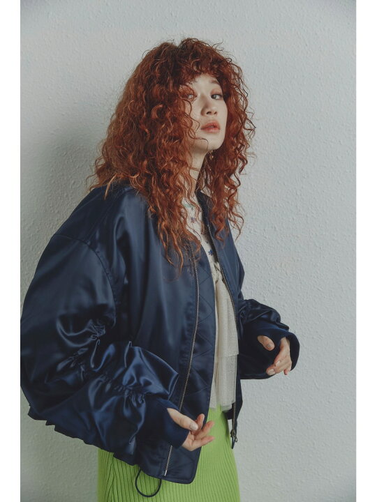 楽天市場】【SALE／50%OFF】ギャザースリーブMA-1ブルゾン ROSE BUD 