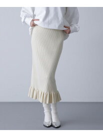 【SALE／37%OFF】CREOLME/リブニットスカート CREOLME ローズバッド スカート ロング・マキシスカート ブラック レッド ホワイト【RBA_E】【送料無料】[Rakuten Fashion]