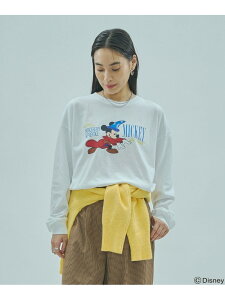 �ySALE�^30%OFF�zMICKEY MOUSE L/S TEE ROSE BUD ���[�Y�o�b�h �g�b�v�X �J�b�g�\�[�ET�V���c �u���b�N �z���C�g�yRBA_E�z�y���������z[Rakuten Fashion]