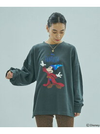 DISNEY『FANTASIA』/SWEAT TOP ROSE BUD ローズバッド トップス スウェット・トレーナー ブラック【送料無料】[Rakuten Fashion]