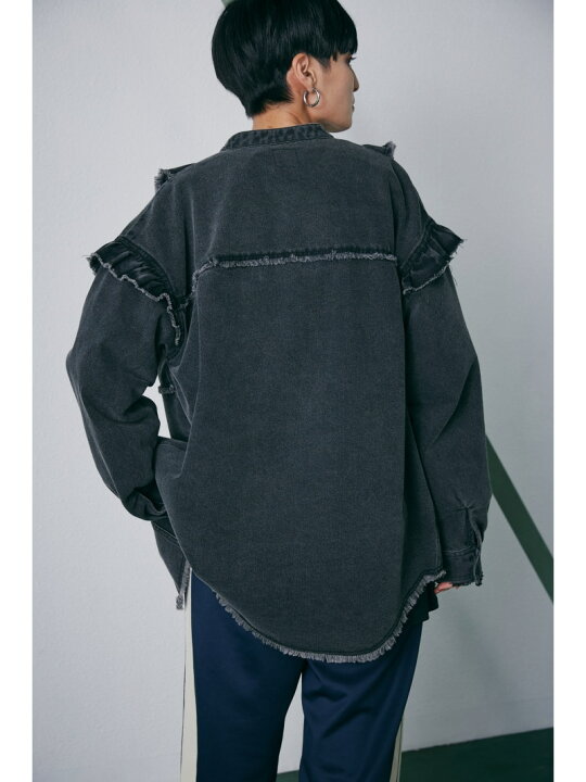 楽天市場】デニムフリルシャツ ROSE BUD ローズバッド トップス シャツ 