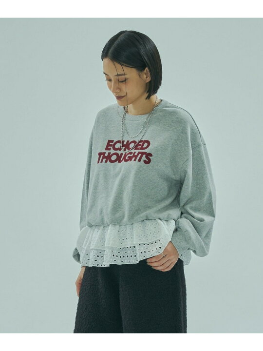 楽天市場】【SALE／30%OFF】LACE HEM SWEATSHIRT ROSE BUD ローズ 