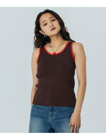 【SALE／20%OFF】KNITTED RIB TANK TOP ROSE BUD ローズバッド トップス ノースリーブ・タンクトップ ホワイト ブラック ブラウン【RBA_E】【送料無料】[Rakuten Fashion]