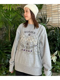 【SALE／30%OFF】WONDER カレッジスウェット ROSE BUD ローズバッド トップス カットソー・Tシャツ グリーン グレー【RBA_E】【送料無料】[Rakuten Fashion]