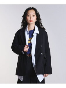DOUBLE TAILORED JACKET ROSE BUD ���[�Y�o�b�h �W���P�b�g�E�A�E�^�[ ���̑��̃W���P�b�g�E�A�E�^�[ �x�[�W�� �u���b�N�y���������z[Rakuten Fashion]
