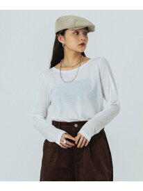 SHEER L/S TOP ROSE BUD ローズバッド トップス カットソー・Tシャツ ブラック ピンク ホワイト【送料無料】[Rakuten Fashion]