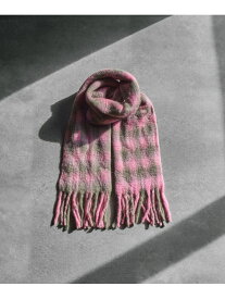 The Bagmati/CHECK MUFFLER ROSE BUD SELECT ローズバッド ファッション雑貨 マフラー・ストール・ネックウォーマー ピンク イエロー【送料無料】[Rakuten Fashion]