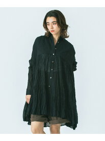 HLAADAforROSEBUD/COTTON VOILE TUNIC SHIRTS DRESS ROSE BUD ローズバッド ワンピース・ドレス ワンピース ブラック ブラウン ホワイト【送料無料】[Rakuten Fashion]