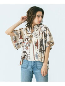 HLAADAforROSEBUD/BANDANA TUCK SHIRT ROSE BUD ローズバッド トップス シャツ・ブラウス ベージュ ネイビー【送料無料】[Rakuten Fashion]