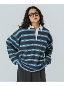 【SALE／30%OFF】STRIPED RUGBY SHIRT ROSE BUD ローズバッド トップス カットソー・Tシャツ ホワイト【RBA_E】【送料無料】[Rakuten Fashion]