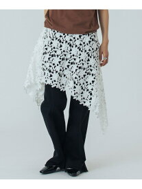 LACE WRAP SKIRT ROSE BUD ローズバッド スカート ロング・マキシスカート ブラック ホワイト【送料無料】[Rakuten Fashion]