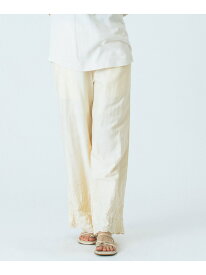 HLAADAforROSEBUD/EMBROIDERY PANTS ROSE BUD ローズバッド パンツ その他のパンツ ブラック ホワイト【送料無料】[Rakuten Fashion]