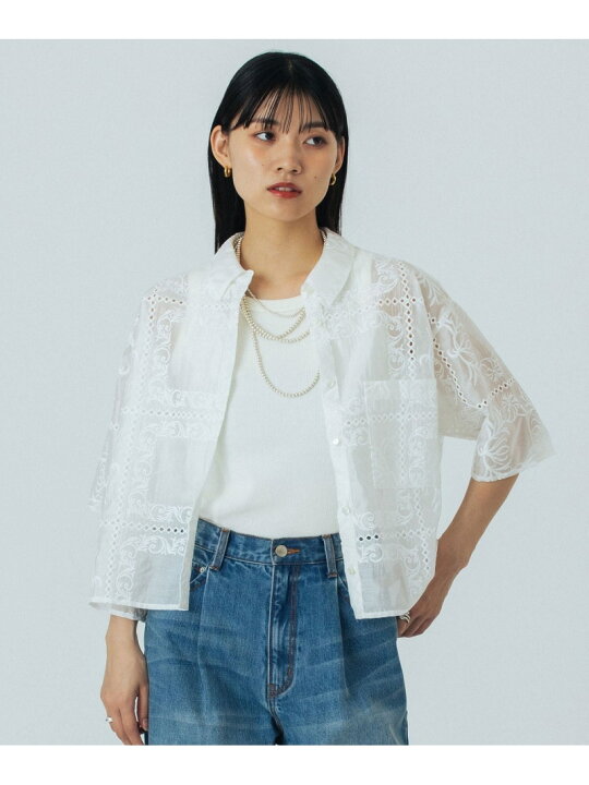 楽天市場】【SALE／50%OFF】EMBROIDERY SHIRT ROSE BUD ローズバッド 
