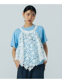 LACE TOP ROSE BUD ローズバッド トップス キャミソール ホワイト ブラック【送料無料】[Rakuten Fashion]