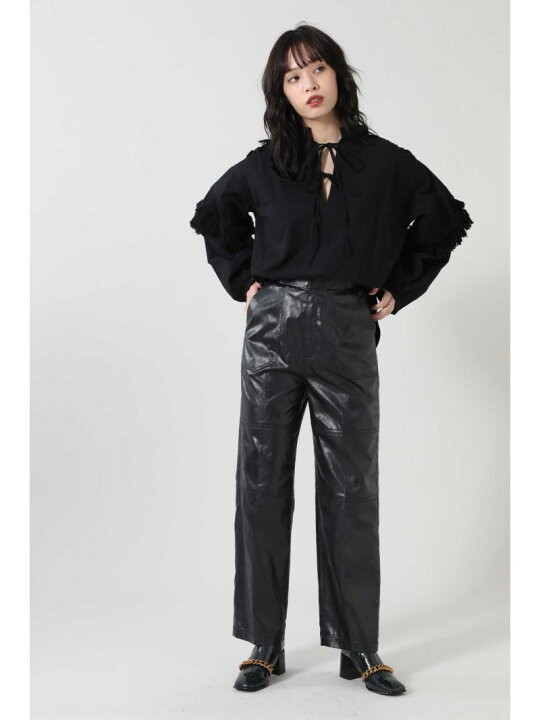 楽天市場】【SALE／76%OFF】フェイクレザーパンツ ROSE BUD ローズ 