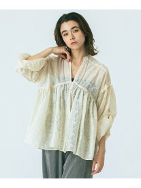 GENE HEAVENS/SHEER SUMMER BLOUSE GENE HEAVENS ローズバッド トップス シャツ・ブラウス グリーン ホワイト ブラック【送料無料】[Rakuten Fashion]