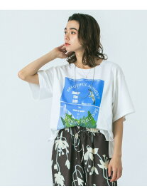 GENE HEAVENS/BEAUTIFUL MOMENT PHOTO TEE GENE HEAVENS ローズバッド トップス カットソー・Tシャツ ホワイト ブラック【送料無料】[Rakuten Fashion]