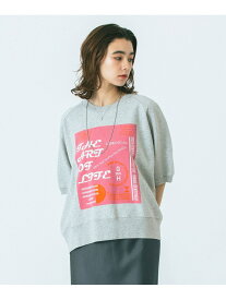 GENE HEAVENS/HALF SLEEVE GRAPHIC SWEAT GENE HEAVENS ローズバッド トップス スウェット・トレーナー グレー【送料無料】[Rakuten Fashion]