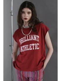 カレッジロゴTシャツ ROSE BUD ローズバッド トップス カットソー・Tシャツ ホワイト ブラック レッド【送料無料】[Rakuten Fashion]