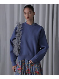 【SALE／55%OFF】スウェットライクニット ROSE BUD ローズバッド トップス ニット ホワイト ブラック ブルー【RBA_E】【送料無料】[Rakuten Fashion]