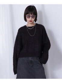 【SALE／55%OFF】クルーネックニットプルオーバー ROSE BUD ローズバッド トップス ニット ホワイト ブラック グリーン【RBA_E】【送料無料】[Rakuten Fashion]