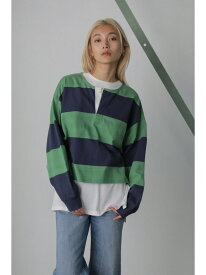 【SALE／30%OFF】ボーダープルオーバー ROSE BUD ローズバッド トップス カットソー・Tシャツ グリーン パープル【RBA_E】【送料無料】[Rakuten Fashion]