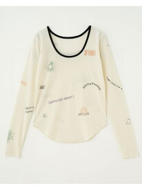 【SALE／30%OFF】SHEER VELOUR L/S TEE ROSE BUD ローズバッド トップス カットソー・Tシャツ ホワイト ブラウン【RBA_E】【送料無料】[Rakuten Fashion]