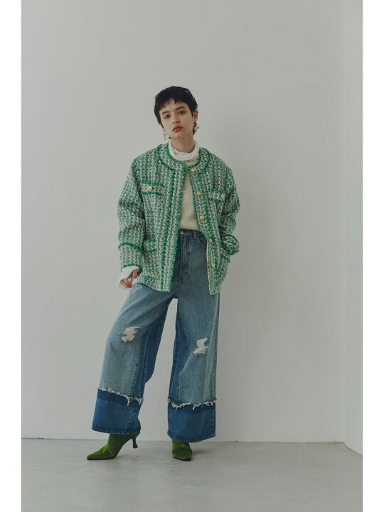 楽天市場】【SALE／40%OFF】ツイードジャケット ROSE BUD ローズバッド 