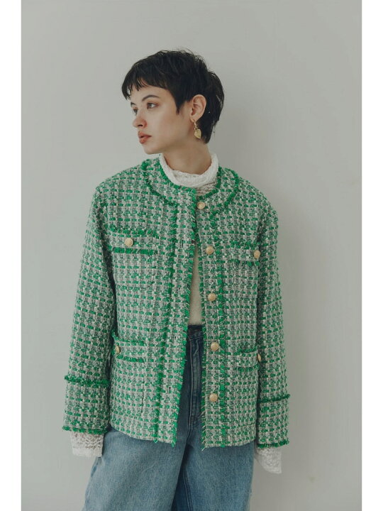 楽天市場】【SALE／40%OFF】ツイードジャケット ROSE BUD ローズバッド 