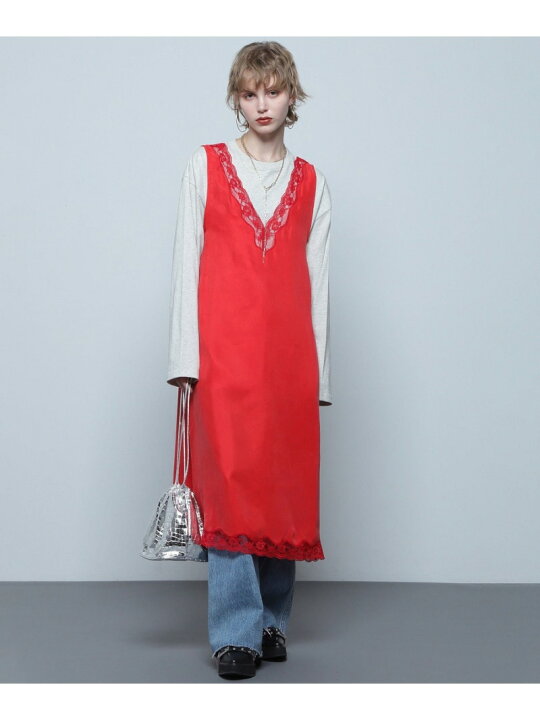 楽天市場】【SALE／50%OFF】Vネックスリーブレスワンピース ROSE BUD 