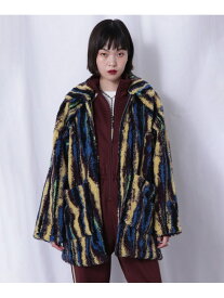 【SALE／50%OFF】ボアジャカードコート CREOLME ローズバッド ジャケット・アウター その他のジャケット・アウター ブルー【RBA_E】【送料無料】[Rakuten Fashion]