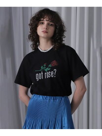 【SALE／30%OFF】GOT ROSE Tシャツ ROSE BUD ローズバッド トップス カットソー・Tシャツ ホワイト ブラック【RBA_E】【送料無料】[Rakuten Fashion]