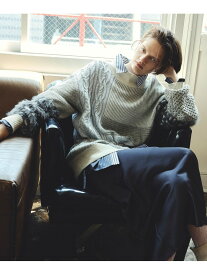 PATCHWORK KNIT TOP ROSE BUD ローズバッド トップス ニット カーキグリーン ネイビー【送料無料】[Rakuten Fashion]