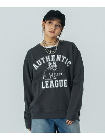 【WEB・一部店舗限定】ANIMAL PRINT SWEAT ROSE BUD ローズバッド トップス スウェット・トレーナー グレー ブルー【送料無料】[Rakuten Fashion]