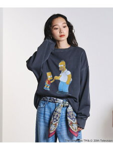 �ySALE�^30%OFF�zTHE SIMPSONS BIG SWEAT ROSE BUD ���[�Y�o�b�h �g�b�v�X �X�E�F�b�g�E�g���[�i�[ �u���b�N�yRBA_E�z�y���������z[Rakuten Fashion]