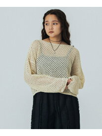 【SALE／20%OFF】MESH KNIT P/O ROSE BUD ローズバッド トップス ニット ホワイト ブラック ブルー【RBA_E】【送料無料】[Rakuten Fashion]