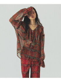 【SALE／20%OFF】ORIGINAL PRINT BLOUSE ROSE BUD ローズバッド トップス シャツ・ブラウス レッド ネイビー【RBA_E】【送料無料】[Rakuten Fashion]