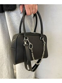 【SALE／30%OFF】VELETTO/CHAIN CHARM BOSTON BAG ROSE BUD SELECT ローズバッド バッグ ボストンバッグ ブラック ブルー【RBA_E】【送料無料】[Rakuten Fashion]