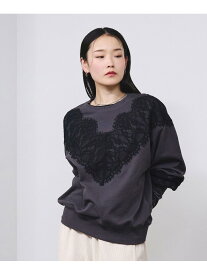 【SALE／5%OFF】LACE SWEAT ROSE BUD ローズバッド トップス スウェット・トレーナー オレンジ グレー ホワイト【RBA_E】【送料無料】[Rakuten Fashion]