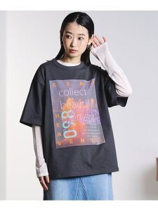 NEON PHOTO TEE ROSE BUD ���[�Y�o�b�h �g�b�v�X �J�b�g�\�[�ET�V���c �O���[ �z���C�g�y���������z[Rakuten Fashion]