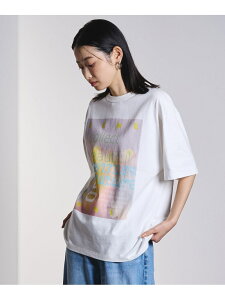 NEON PHOTO TEE ROSE BUD ���[�Y�o�b�h �g�b�v�X �J�b�g�\�[�ET�V���c �O���[ �z���C�g�y���������z[Rakuten Fashion]