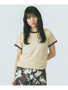 �ySALE�^30%OFF�zRINGER TEE ROSE BUD ���[�Y�o�b�h �g�b�v�X �J�b�g�\�[�ET�V���c �x�[�W�� �l�C�r�[�yRBA_E�z�y���������z[Rakuten Fashion]