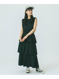 【SALE／30%OFF】SWEAT TIERED DRESS ROSE BUD ローズバッド ワンピース・ドレス その他のワンピース・ドレス ブラック グリーン【RBA_E】【送料無料】[Rakuten Fashion]