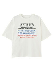 【SALE／30%OFF】GENE HEAVENS/"STUDIO" EMBROIDERY & PRINT BIG TEE GENE HEAVENS ローズバッド トップス カットソー・Tシャツ ホワイト【RBA_E】【送料無料】[Rakuten Fashion]